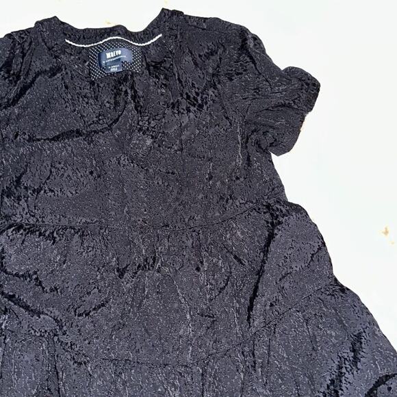 Maeve by Anthropologie Tiered Black Mini Dress | Sz XS - Picture 5 of 8